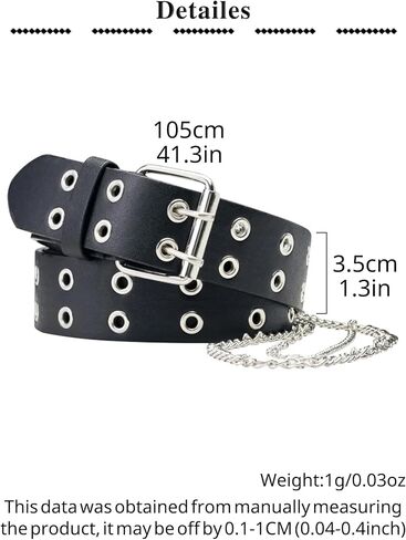 Punk Belt with Chain for Women Men Leather Chain Belt Body Chains Belts Silver Gothic Goth Waist Metal Jean Pants Chains Belts Punk Hiphop Outfit Accessories Party Club Music Festival Accessories in Saudi Arabia