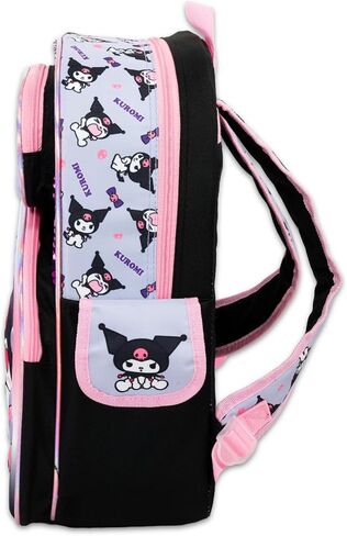 SANRIO Kuromi Backpack with Lunch Box Set - Bundle with 16 School Backpack, Lunch Bag, Water Bottle, Stickers, More | Kuromi School Bag for Girls, Kids in Saudi Arabia