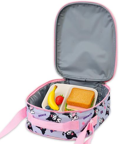 SANRIO Kuromi Backpack with Lunch Box Set - Bundle with 16 School Backpack, Lunch Bag, Water Bottle, Stickers, More | Kuromi School Bag for Girls, Kids in Saudi Arabia
