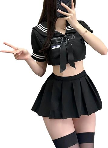 Role Playing Lingerie for Women Anime School Girl Uniform Outfit Naughty Lingerie Skirt Set Japanese Sailor Costume in Saudi Arabia