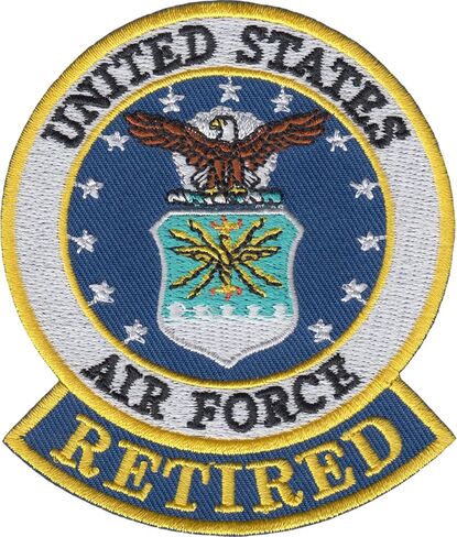 U.S. Air Force Retired Logo Patch Blue & White 3" in Saudi Arabia