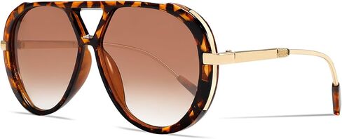 نظارة شمسية ريترو ذهبية أفياتور للنساء والرجال، 2025 معدنية كبيرة الحجم من السبعينيات أفياتور نظارات شمسية سوداء in Kuwait