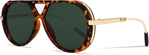 Retro Gold Aviator Sunglasses for Women Men, 2025 Metal Oversized 70s Aviators Black Sun Glasses in Saudi Arabia