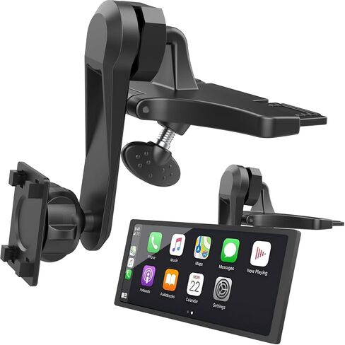 CD Slot Car Mount for Portable CarPlay Screens, Adjustable Angles, Low Profile and Sleek, Integrated Mounting Solution for in-Car Android Display Monitors (Bracket Adapter Included) in Kuwait