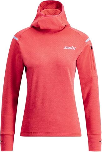 Swix Women's Pace Midlayer Soft Fleece Quick Drying Regular Fit Hooded Running Workout Sweater in Kuwait