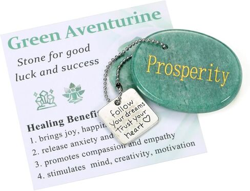 Top Plaza Crystals Stone for Anxiety Healing Gemstone Keychain Engraved Inspirational Follow Your Dreams Trust Your Heart in Saudi Arabia