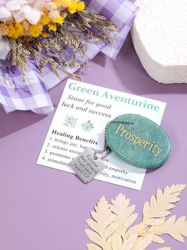 Top Plaza Crystals Stone for Anxiety Healing Gemstone Keychain Engraved Inspirational Follow Your Dreams Trust Your Heart in Saudi Arabia
