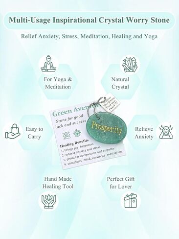 Top Plaza Crystals Stone for Anxiety Healing Gemstone Keychain Engraved Inspirational Follow Your Dreams Trust Your Heart in Saudi Arabia