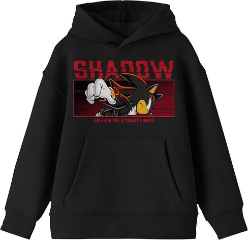 سويت شيرت بغطاء للرأس بأكمام طويلة من Bioworld Sonic The Hedgehog Shadow Running Youth in Kuwait
