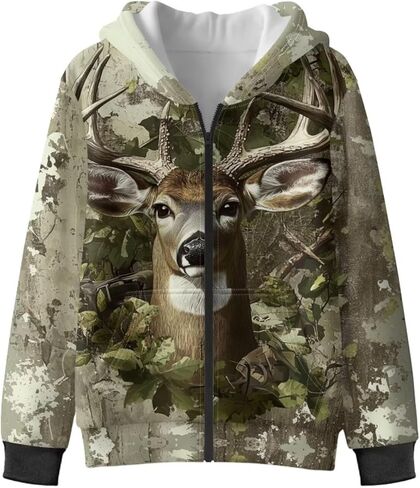 Kids Zip up Hoodies for Boys Fleece Jacket 6-16 Years Lightweight Winter Outdoor School Outfits with Pockets in Saudi Arabia