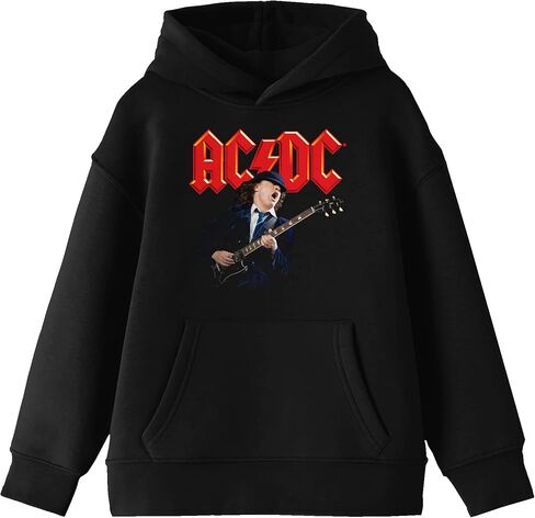 سترة بغطاء للرأس للشباب بأكمام طويلة باللون الأسود من Bioworld ACDC Angus Young in Kuwait