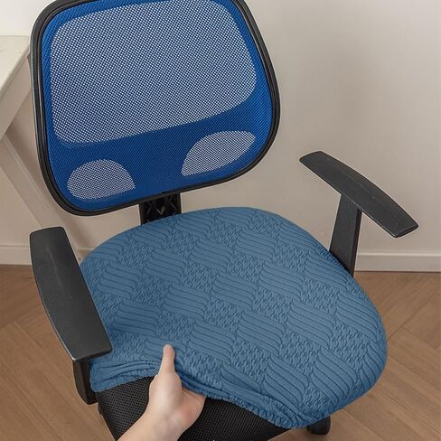 Chair-Covers-Cover-Office-Seat - -StretchableRemovable Washable Cushion Protectors Anti-Scratch (Blue) in Saudi Arabia