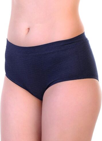 Angelina Women's Seamless Cotton Light-Control Mid-Rise Briefs Panties (6 or 12-Pack) in Saudi Arabia