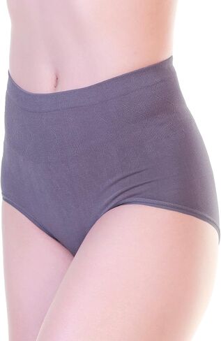 Angelina Women's Seamless Cotton Light-Control Mid-Rise Briefs Panties (6 or 12-Pack) in Saudi Arabia
