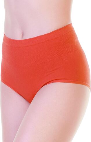 Angelina Women's Seamless Cotton Light-Control Mid-Rise Briefs Panties (6 or 12-Pack) in Saudi Arabia