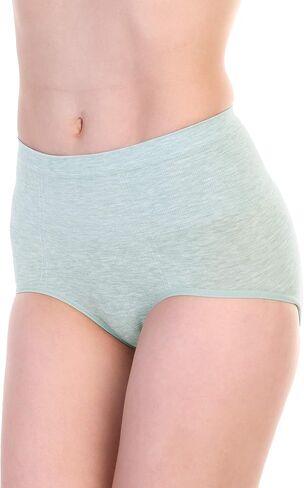 Angelina Women's Seamless Cotton Light-Control Mid-Rise Briefs Panties (6 or 12-Pack) in Saudi Arabia