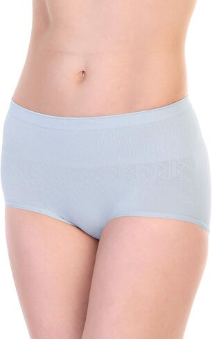 Angelina Women's Seamless Cotton Light-Control Mid-Rise Briefs Panties (6 or 12-Pack) in Saudi Arabia