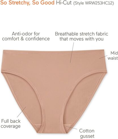 Warner's Women's So Stretchy So Good Hi-Cut Panty Wrw253hc12 in Saudi Arabia
