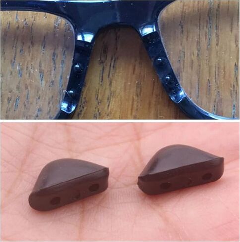 Glasses Accessories 2Pair Two Hole Replacement Silicone Plug in Nose Pads for Eye Glasses Sunglasses Comfortable, Beautiful and Durable. in Saudi Arabia