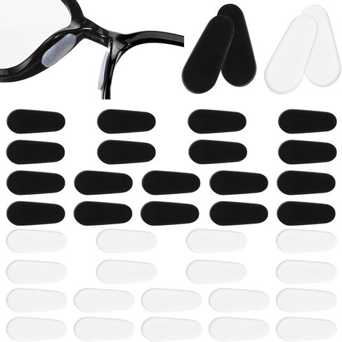 20 Pairs Teardrop Silicone Anti-Slip Adhesive Nose Pads for Glasses, Non-Slip Nose Grips for Eyewear, Ultra-Thin Height Increasing Noses Pads for Sunglasses & Optical Frames in Saudi Arabia