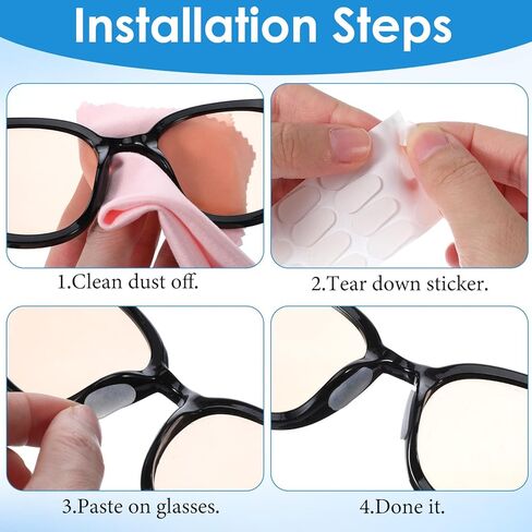 20 Pairs Teardrop Silicone Anti-Slip Adhesive Nose Pads for Glasses, Non-Slip Nose Grips for Eyewear, Ultra-Thin Height Increasing Noses Pads for Sunglasses & Optical Frames in Saudi Arabia
