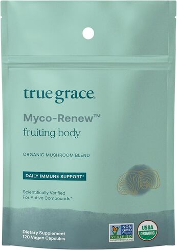 True Grace Mushroom Myco-Renew Blend Daily Immune Support - 120 Count Capsules - Organic in Saudi Arabia