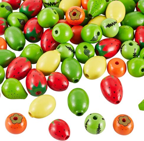 Craftdady 200Pcs Round Wood Beads 10mm Green Wooden Ball Spacer Beads for Home Decoration Jewelry Making in Kuwait