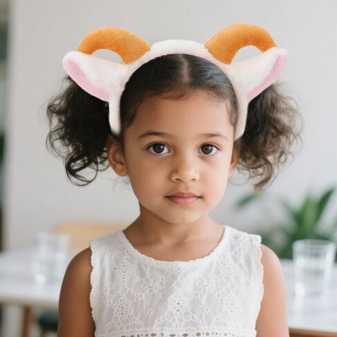 1 Pack Goat Ears,Lamb Sheep Ears Animal Headbands for Adults,Goat Ears for Halloween Christmas Birthday Party Theme Cosplay Headband in Saudi Arabia