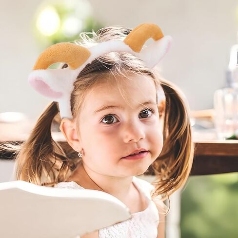 1 Pack Goat Ears,Lamb Sheep Ears Animal Headbands for Adults,Goat Ears for Halloween Christmas Birthday Party Theme Cosplay Headband in Saudi Arabia