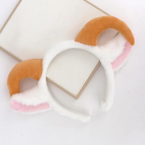 1 Pack Goat Ears,Lamb Sheep Ears Animal Headbands for Adults,Goat Ears for Halloween Christmas Birthday Party Theme Cosplay Headband in Saudi Arabia