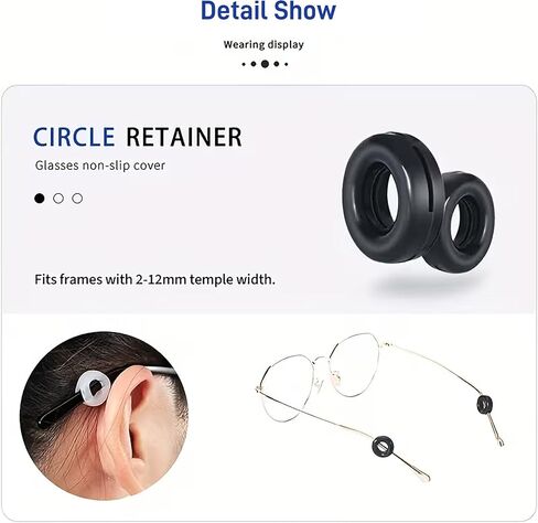 20 Pairs Eyeglass Ear Grips -Anti-Slip Glasses Grips, Silicone Glasses Holder, Eye Glasses Ear Grippers Sleeve Retainer, Glasses Ear Hooks Cushion for Sports, Sunglasses, Glasses(Black-White) in Saudi Arabia