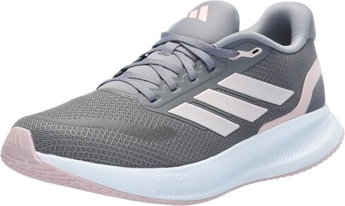 adidas Women's Run Falcon 5 Sneaker, White/Grey Strata/Black, 10.5 in Saudi Arabia
