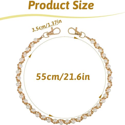Pearl Wallet Chain, Hip Hop Gold Pants Chain, Exquisite Gold Wallet Chains for Men Women Street Punk Jewelry in Saudi Arabia