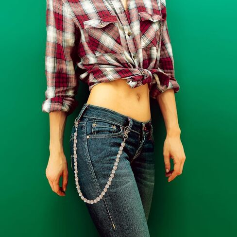 Pearl Wallet Chain, Hip Hop Gold Pants Chain, Exquisite Gold Wallet Chains for Men Women Street Punk Jewelry in Saudi Arabia