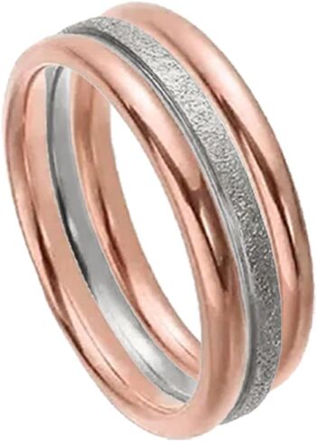 9 Pack Stackable Rings for Women - Dainty Titanium Steel Womens Ring, Silver, Gold, Rose Gold, Triple Band Design, Textured and Smooth Finish,Minimalist Thin Rings for Daily/Wedding/Party in Saudi Arabia