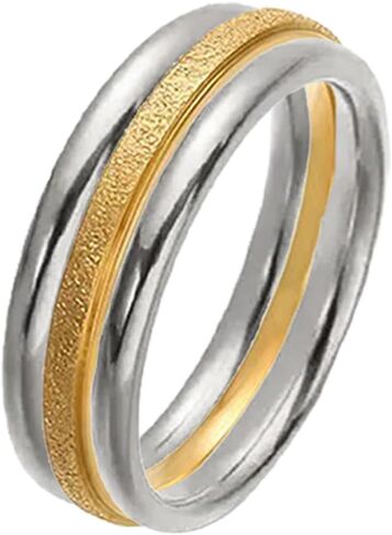 9 Pack Stackable Rings for Women - Dainty Titanium Steel Womens Ring, Silver, Gold, Rose Gold, Triple Band Design, Textured and Smooth Finish,Minimalist Thin Rings for Daily/Wedding/Party in Saudi Arabia