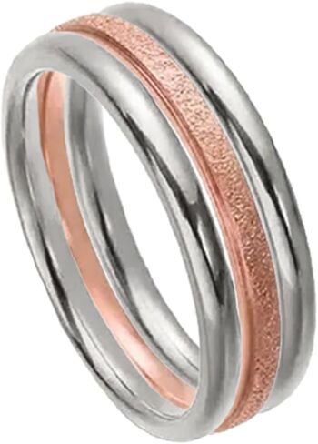 9 Pack Stackable Rings for Women - Dainty Titanium Steel Womens Ring, Silver, Gold, Rose Gold, Triple Band Design, Textured and Smooth Finish,Minimalist Thin Rings for Daily/Wedding/Party in Saudi Arabia