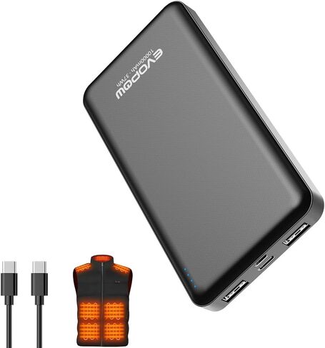 شاحن محمول ذو حزمة ، حزمة طاقة بحجم 10000 مللي أمبير في الساعة 15W ، و USB C IN & OUT ، حزمة بطارية شحن سريعة ، بنك طاقة محمول خارجي لـ iPhone 16 15 14 13 12 IPAD Airpods Samsung S23 S22 Pixel ETC in Saudi Arabia