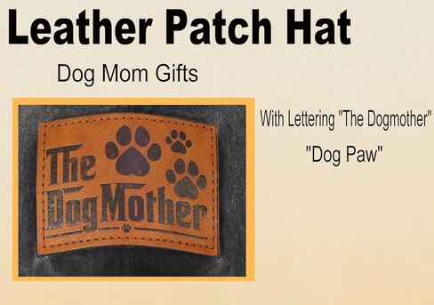 The Dogmother Hat for Women, Adjustable Cotton Leather Patch Best Dog Mom Ever Baseball Cap in Saudi Arabia
