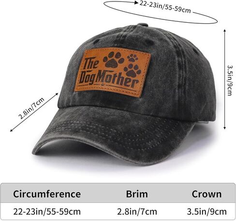 The Dogmother Hat for Women, Adjustable Cotton Leather Patch Best Dog Mom Ever Baseball Cap in Saudi Arabia