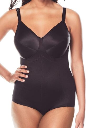 Rago Women's Plus Size Moderate Control Body Briefer Shaper - 48 C, Black in Saudi Arabia