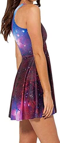 Sister Amy® Women's Galaxy Printed Elastic Sleeveless Shaping Camisole Skater in Saudi Arabia