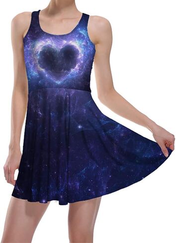 Sister Amy® Women's Galaxy Printed Elastic Sleeveless Shaping Camisole Skater in Saudi Arabia