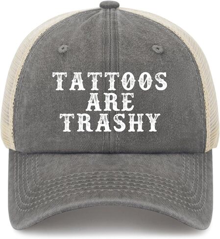 Tattoos are Trashy Hat Trucker Hat for Women Dad Hats Funny Gifts in Saudi Arabia