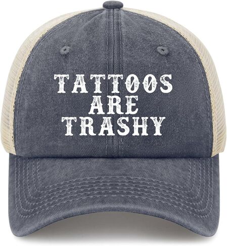 Tattoos are Trashy Hat Trucker Hat for Women Dad Hats Funny Gifts in Saudi Arabia