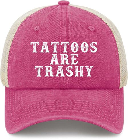 Tattoos are Trashy Hat Trucker Hat for Women Dad Hats Funny Gifts in Saudi Arabia