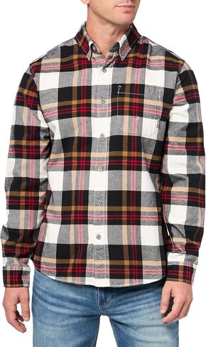 Eddie Bauer Mens Classic Fit Favorite Long-Sleeve Flannel Shirt in Saudi Arabia