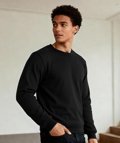 ZITY رجل شتاء دافئ ثقيل البلوز كنزة صوف Crewneck سميكة شيربا اصطف بلوزات الحرارية شيربا سترة in Kuwait