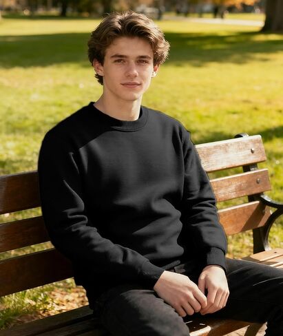 ZITY رجل شتاء دافئ ثقيل البلوز كنزة صوف Crewneck سميكة شيربا اصطف بلوزات الحرارية شيربا سترة in Kuwait