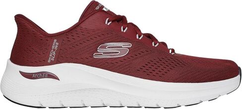Skechers - Mens Arch Fit 2.0 - Lestur Slip On Shoes, Color Burgundy, Size: 11.5 M US in Saudi Arabia